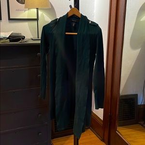 Green White House Black Market cardigan
